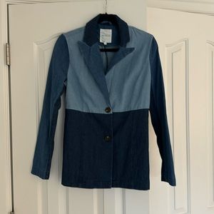 Anthropologie Avec Les Filles Denim Blazer, size XS in EUC